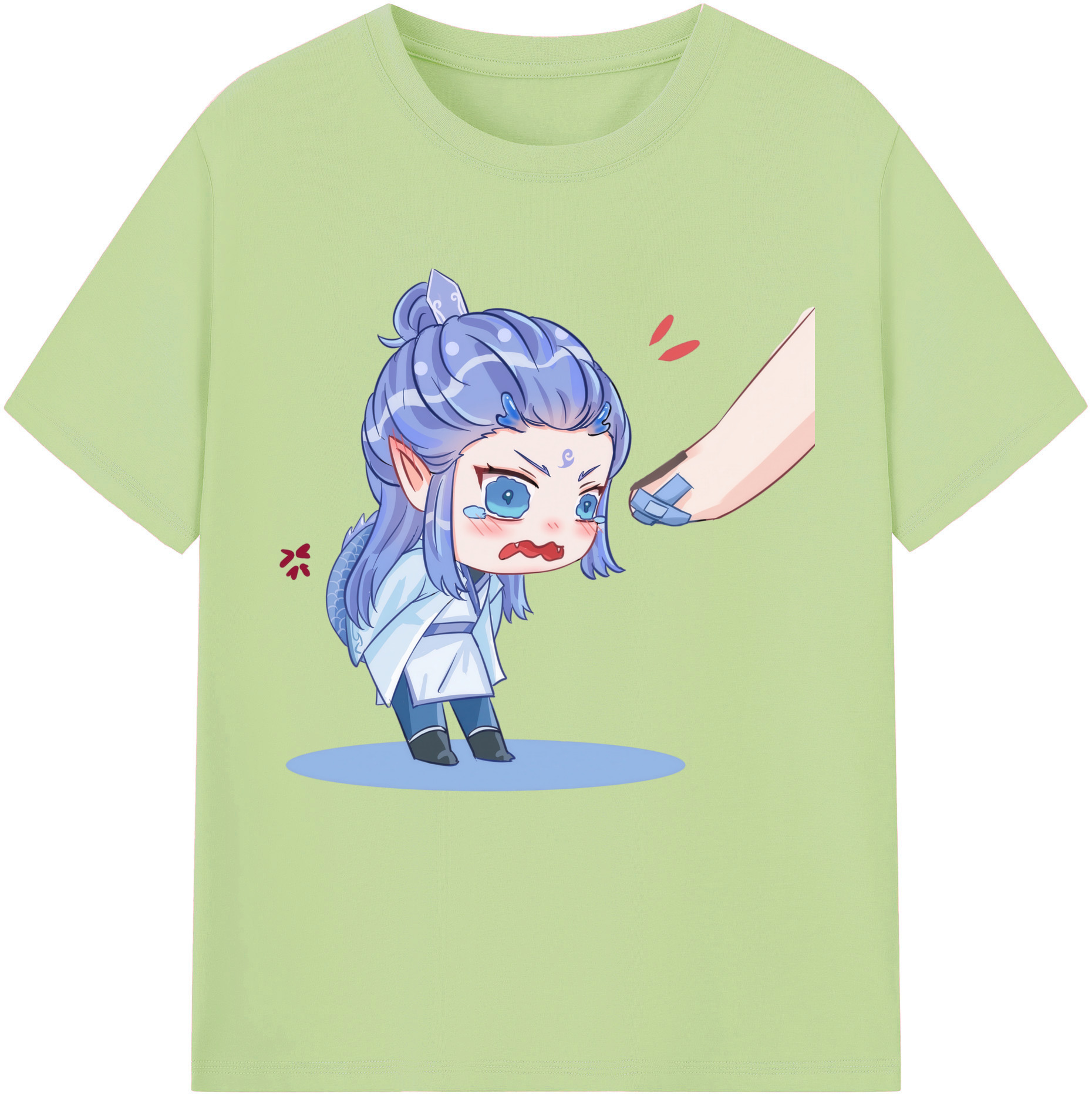 （画像用） Ne Zha 2 ナタ 魔童の大暴れ 綿100％半袖Tシャツ（フロントプリント）